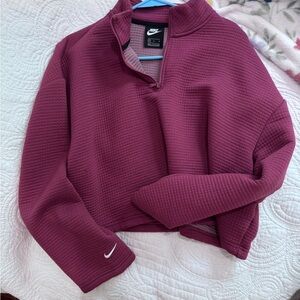 Nike Burgundy Textured Pullover